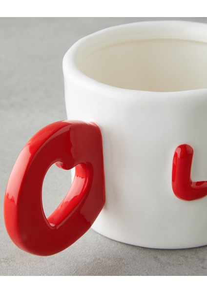 Love More Stoneware Kupa 400 ml Pembe modelleri