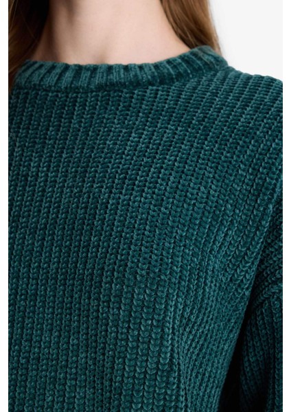 Regular Fit Bisiklet Yaka Şönil Kazak C6227AX25CW indirimleri