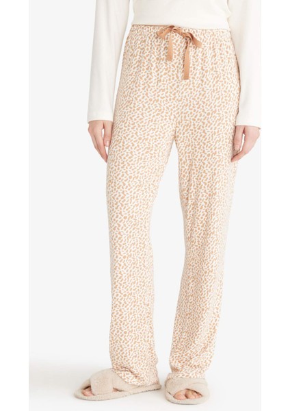 Pijama Takımı Regular Fit Uzun Kollu Üst Desenli Uzun Alt-Fall in Love G1190AX25AU indirimleri