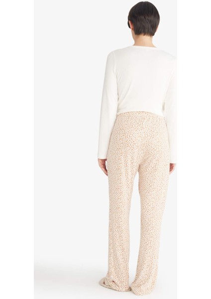 Pijama Takımı Regular Fit Uzun Kollu Üst Desenli Uzun Alt-Fall in Love G1190AX25AU