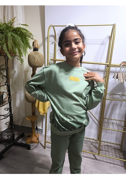 Erkek Kız Çocuk Alt Üst Takım Unisex Uzun Kollu Eşofman Rahat Spor Şık Modern Tasarım Ribanalı modelleri