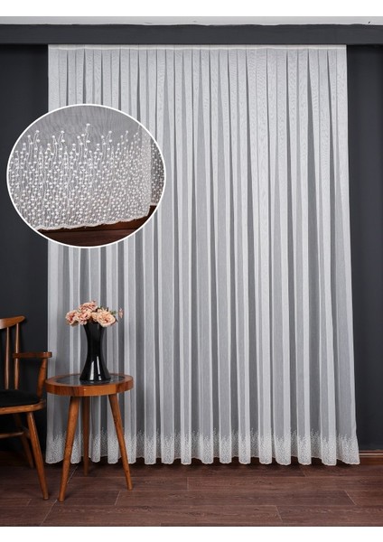 Etek Nakış Işlemeli Tül Perde (1/2.5 Normal Pile) fiyatları