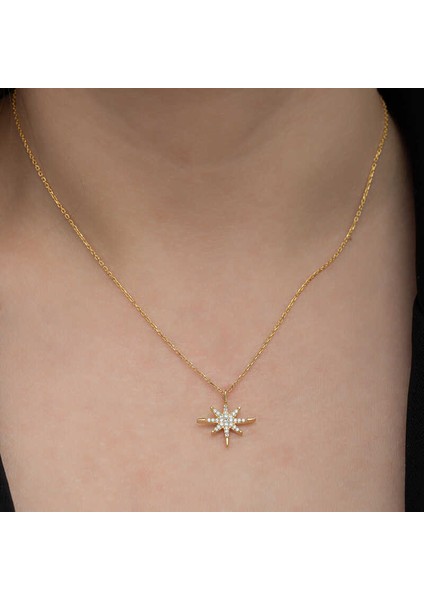 Gümüş Gold Kutup Yıldızı Kadın Kolye fırsatları