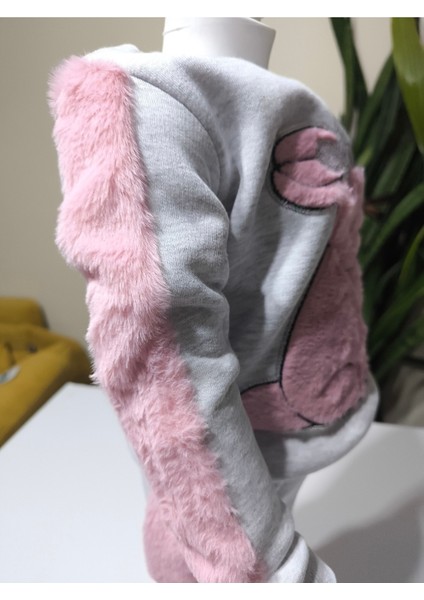 Kız Çocuk Peluş Detaylı Kabartmalı Kalın Takım Cepli %100 Pamuk indirimleri