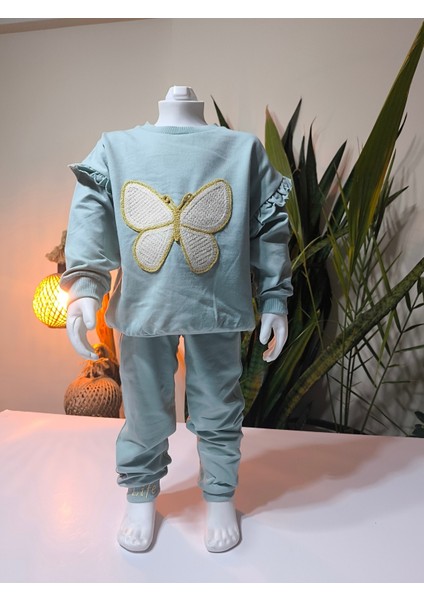 Kız Çocuk Alt Üst Takım Kolu Fırfırlı El Nakışı Kabartma Çiçek %100 Pamuk fiyatları