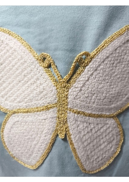 Kız Çocuk Alt Üst Takım Kolu Fırfırlı El Nakışı Kabartma Çiçek %100 Pamuk indirimleri