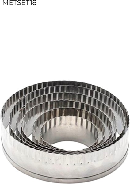 Metal Yuvarlak Tırtıklı Volovan / Kurabiye Kalıbı 6 Adet