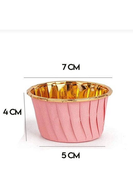 Gold Parlak Altın Metalik Pembe Muffin Kek Cupcake Kapsülü 25 Adet fiyatları