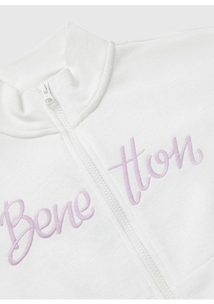 Nakışlı Kız Çocuk Ekru Sweatshırt 3J68C505D fiyatları