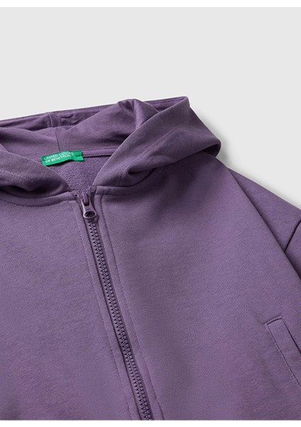 Baskılı Kız Çocuk Mor Sweatshırt 3NBMC505E fiyatları