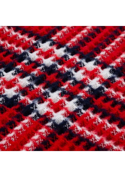 Oxford Kareli Battaniye Kırmızı 150X200