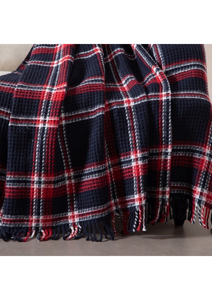 Oxford Kareli Battaniye Lacivert 150X200 fırsatları