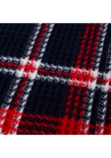 Oxford Kareli Battaniye Lacivert 150X200