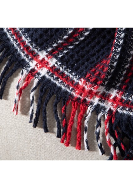 Oxford Kareli Battaniye Lacivert 150X200