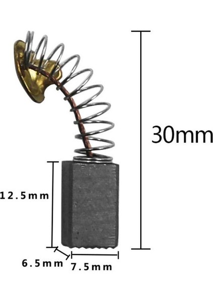 10 Elektrikli El Aleti 6,5X7,5X12,5MM Fırçalar, Alaşımı (Yurt Dışından) modelleri