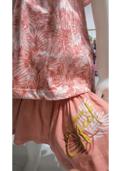 Kız Çocuk Etek-Tişört Takım, %100 Pamuk Nefes Alan, Lastikli Straplez, Tarz, Pileli indirimleri