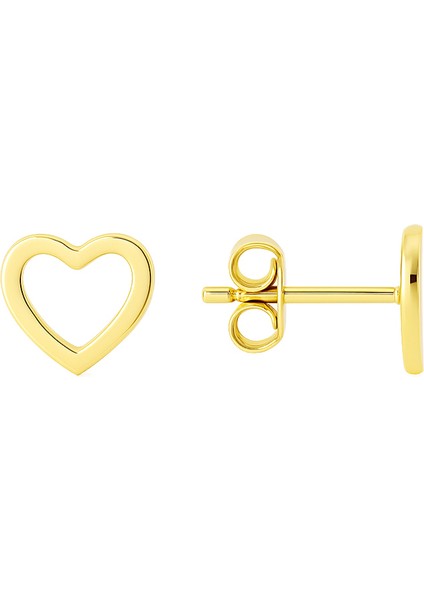 Minik Kalp Çerçeve Küpe