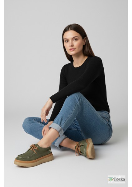 Kadın Hakiki Deri Ortopedik Kalın Taban Kışlık Günlük Ayakkabı M26/KA7025