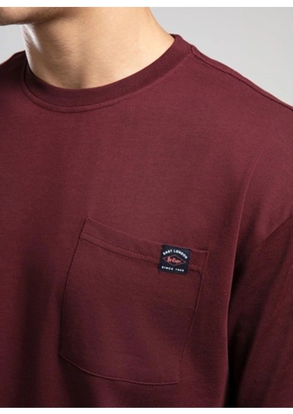 Yuvarlak Yaka Mürdüm Erkek T-Shirt 261 Lcm 242003 West Mürdüm modelleri