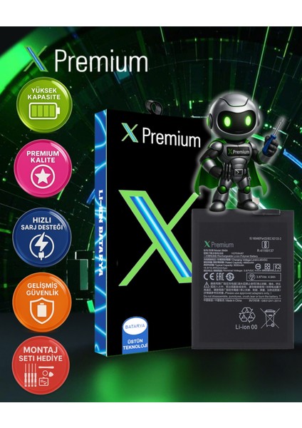 Xpremium Poco M3 Pro 5g Uyumlu Batarya Pil Süper Yüksek Kalite 5000 Mah BN5A