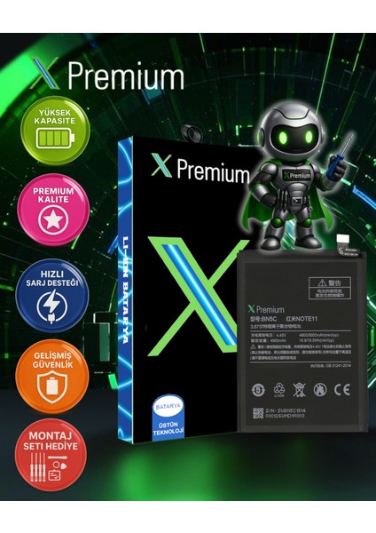 Xpremium Poco M4 Pro 5g Uyumlu Batarya Pil Süper Yüksek Kalite 5000 Mah BN5C