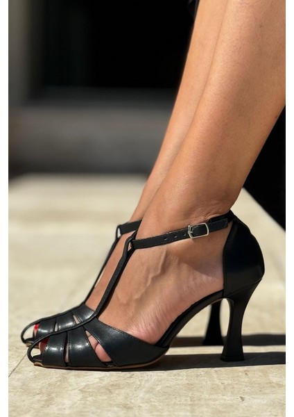 Princess Kadın Klasik Topuklu Ayakkabı Siyah Cilt