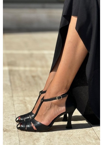 Princess Kadın Klasik Topuklu Ayakkabı Siyah Cilt modelleri