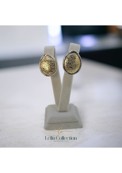 Beyaz-Altın Renkli Küpe modelleri