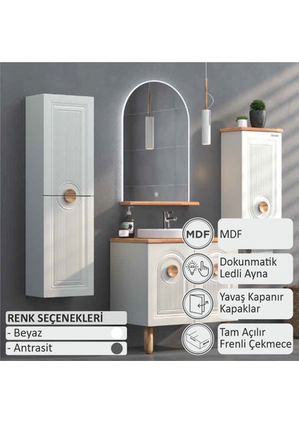 Arte Banyo Dolabı 80 cm (Boy Dolabı Dahil Değildir.) fiyatları