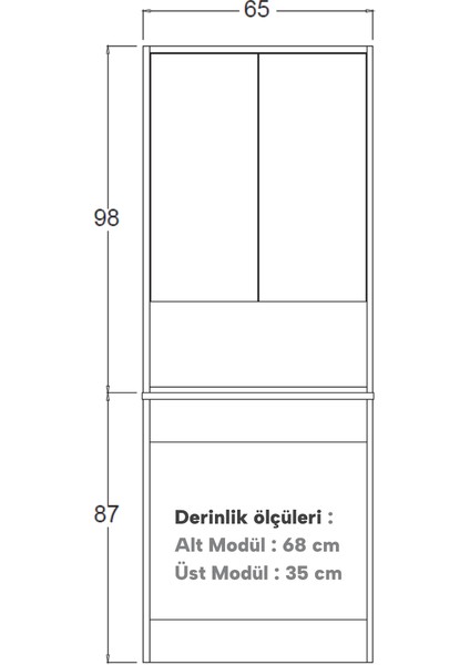 Venus Çamaşır Makinası Dolabı 65 cm fırsatları