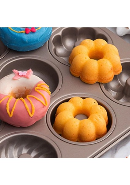 Mini Yuvarlak Kek Kalıbı, 7 Cm, Donut, Muffin, Brownies, Pasta Için, Yapışmaz Muffin Kalıbı modelleri