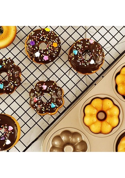 Mini Yuvarlak Kek Kalıbı, 7 Cm, Donut, Muffin, Brownies, Pasta Için, Yapışmaz Muffin Kalıbı