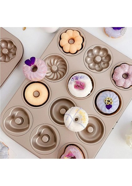 Mini Yuvarlak Kek Kalıbı, 7 Cm, Donut, Muffin, Brownies, Pasta Için, Yapışmaz Muffin Kalıbı