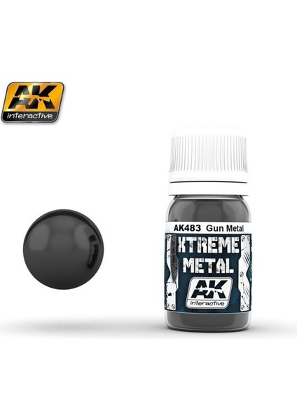 Ak 483 30 Ml. Silah Metal Rengi, Xtreme Metal Serisi Model Boyası