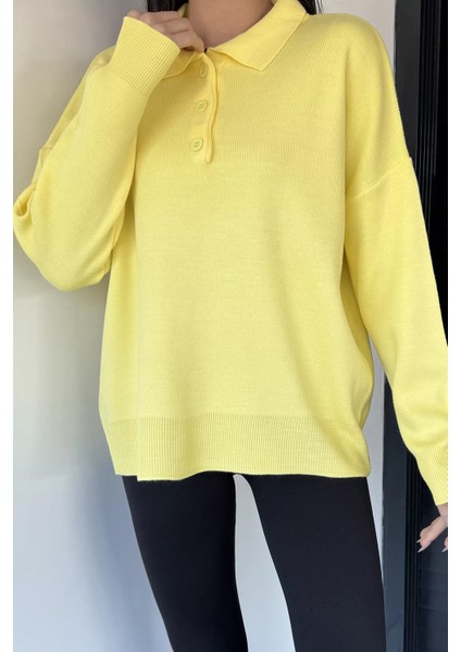 Kadın Yarım Düğmeli Triko Kazak P-00018996 modelleri