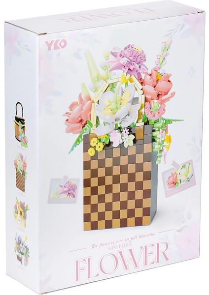 P1291 Panlos Çanta Çiçek Buketi 1208 Parça Blok Seti -Vagon Life