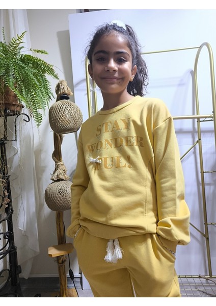 Kız Çocuk Alt Üst Takım Uzun Kollu Eşofman Rahat Şık Modern Tasarım