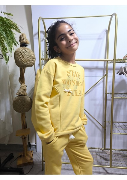 Kız Çocuk Alt Üst Takım Uzun Kollu Eşofman Rahat Şık Modern Tasarım