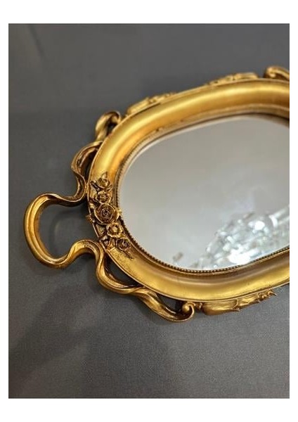 El Yapımı Kahve Sunum Tepsi 30CM , Özel Tasarım Aynalı Tepsi modelleri