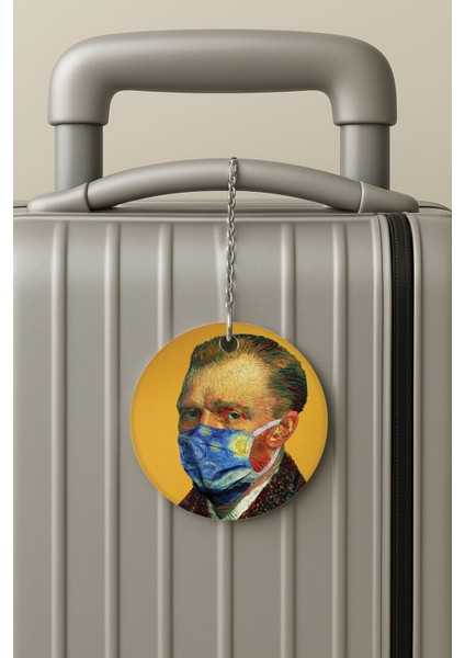 Pleksi Zincirli Bavul Etiketi Seyahat Tatil Için Tasarım Valiz Etiketi Korona