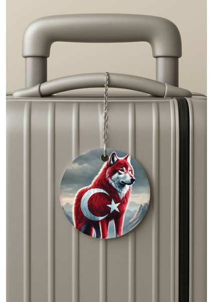 Pleksi Zincirli Bavul Etiketi Seyahat Tatil Için Tasarım Valiz Etiketi Asil Türk