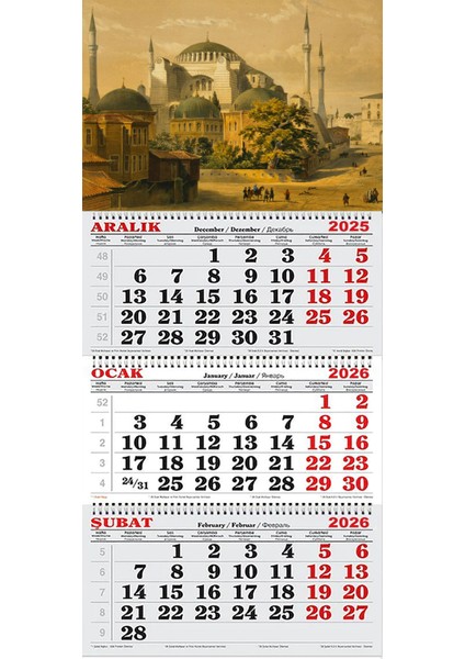 2026 Yılı Gemici Takvimi-Ayasofya