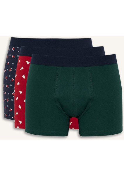 Regular Fit 3'lü Boxer E0045AX25WN