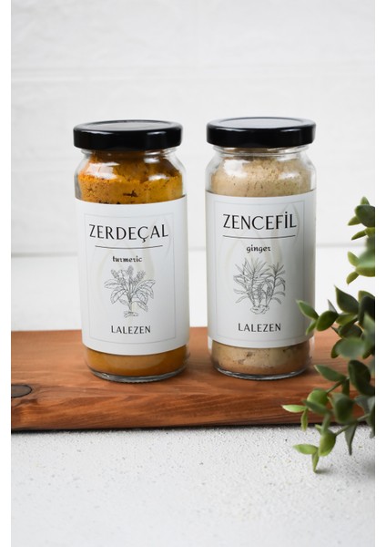 Zencefil - Zerdeçal 2li Set (Cam Kavanoz)