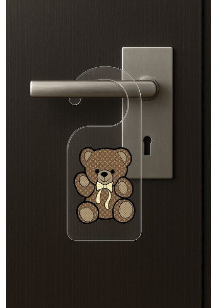 Baskılı Otel Oda Ev Daire Yatak Çocuk Odası Için Desenli Kapı Kolu Askısı Modalv