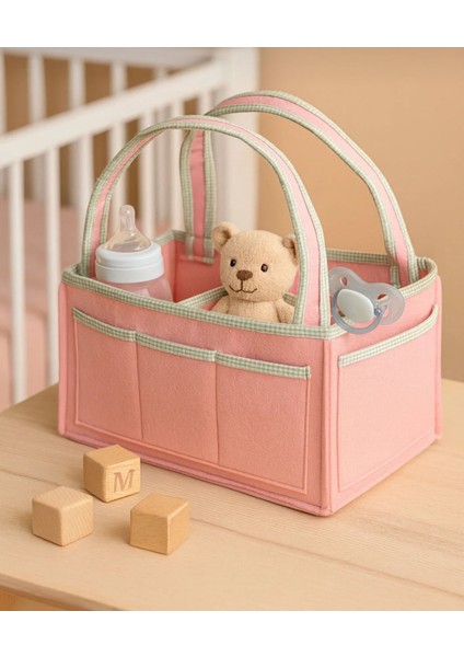 Keçe Bebek Bakım Çantası Organizer Düzenleyici Çanta