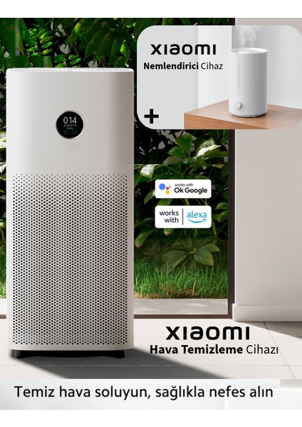 Hava Temizleme Kötü Koku Giderme 60 M² Etkili Akıllı Wi-Fi Android-Apple Uyumlucihaz