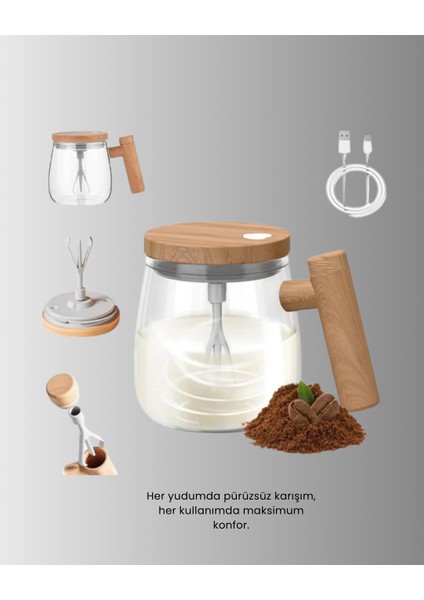 400 ml Şarjlı Karıştırıcı Bardak – Ip6 Su Geçirmez Isıtma Altlıklı indirimleri