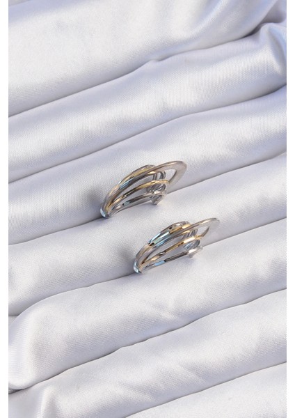 Bfs Pirinç Gold Gümüş Renkli Düz Plaka Halka Küpe fiyatları