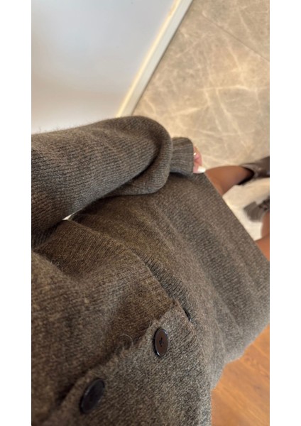 Triko Yumuşak Örgü Kumaş Orta Mini Yüksek Bel Etek Düğmeli Hırka Ceket Tasarım Pinterest Takım modelleri